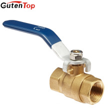 Gutentop Blue Handle 600 PSI (WOG) NPT Oil Water And Gas Full Port Brass Ball Valve With Chrome-Plated Brass Ball